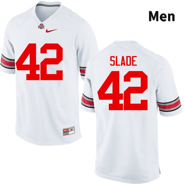 Ohio State Buckeyes Darius Slade Men's #42 White Game Stitched College Football Jersey